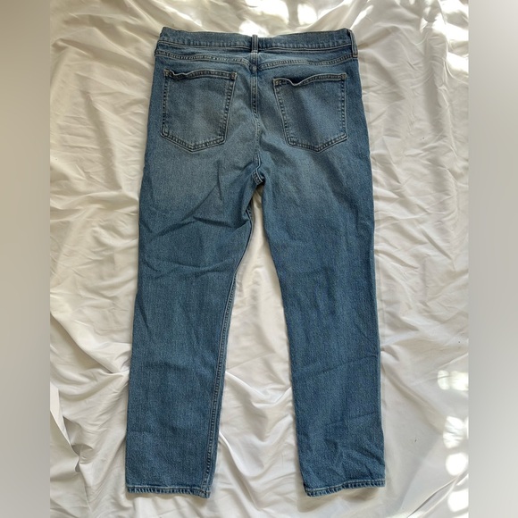 GAP 90s Straight High Rise Jeans — Light Blue Wash Sz 32/14 SHORT - Picture 5 of 7